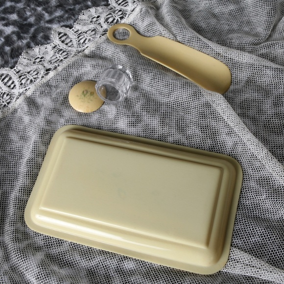 Antique Celluloid Rose Dresser Tray Jar & Shoehorn - Picture 6 of 7